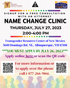 Name Change Clinic Flyer