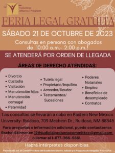 Ruidoso 12th JD Legal Fair Spanish